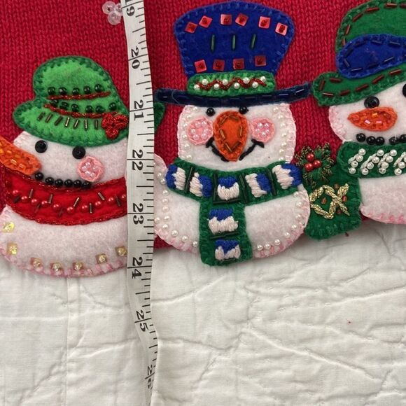 Vintage Heirloom Collectibles Christmas Embroidered Cardigan size Small - Picture 9 of 9